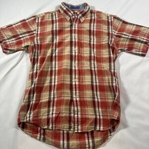 Pendleton Seaside Short Sleeve Shirt Mens Large Plaid Multicolor M Button Down